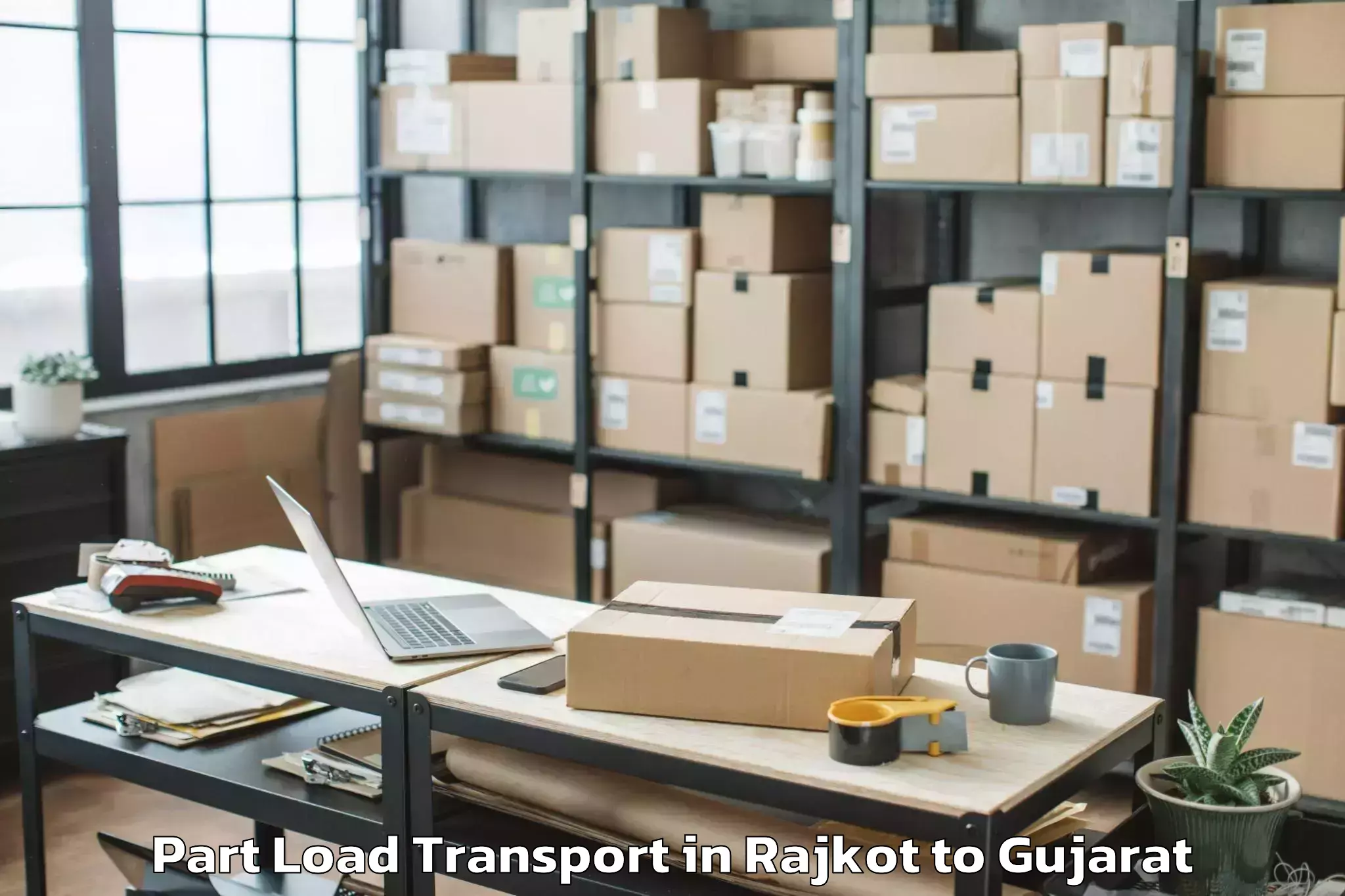 Reliable Rajkot to Ghoghamba Part Load Transport